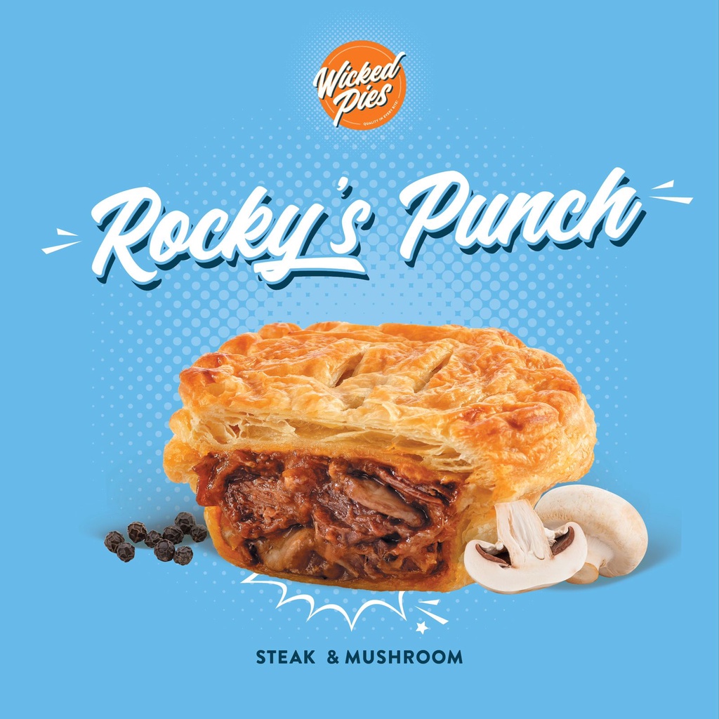 

Wicked Pies | Rocky's Punch (Steak & Mushroom)