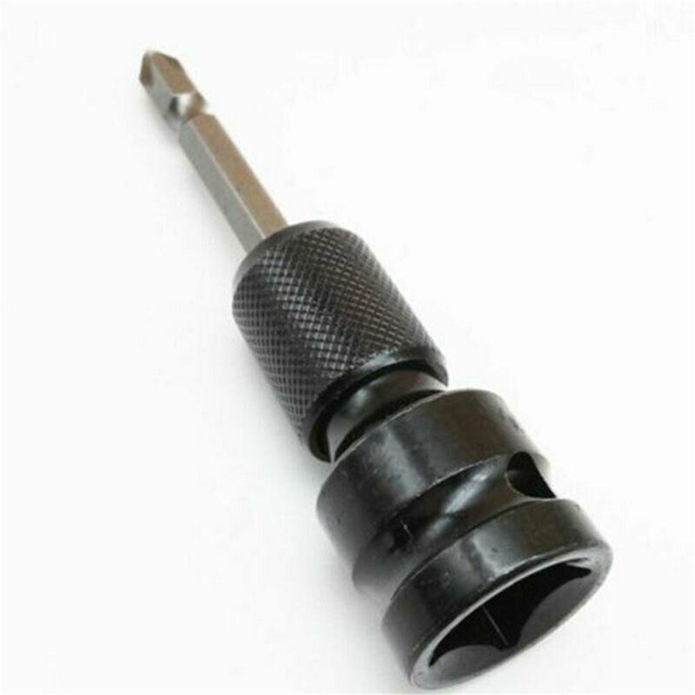 Wonder1/2inch Drive to 1per4inch Alat Aksesoris Rumah Hex Drill Chuck Converter