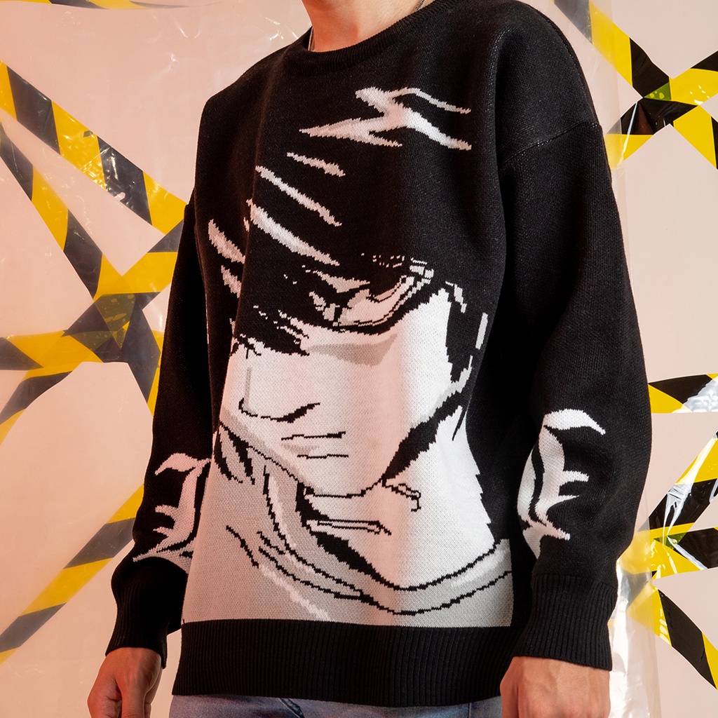 Yesyou Lawliet Black Oversized Knitwear