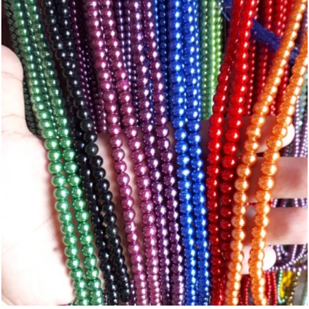 Mutiara Sintetis (Mutiara Berat) Uk 4mm - 5mm Harga/6Pc