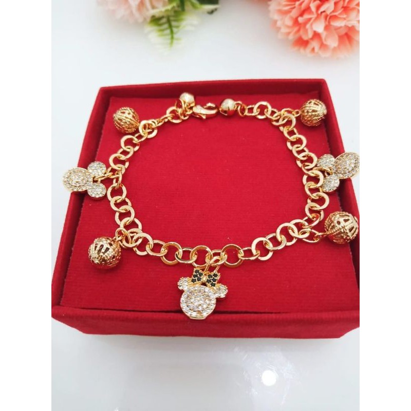 Gelang Tangan Wanita Model Simple Mirip Perhiasan Asli