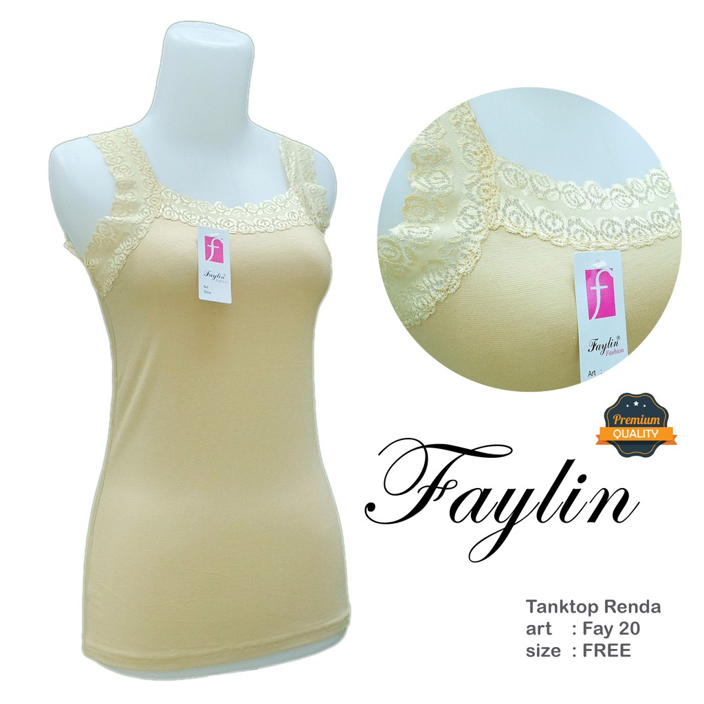 FAYLIN | Tanktop Wanita RENDA Rayon Spandex / Tank Top L-XXL / art FAY 20