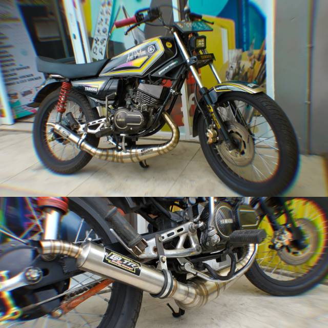 Knalpot RX-KING kolong kobra stenlis SUPER PRO @_TR RACING