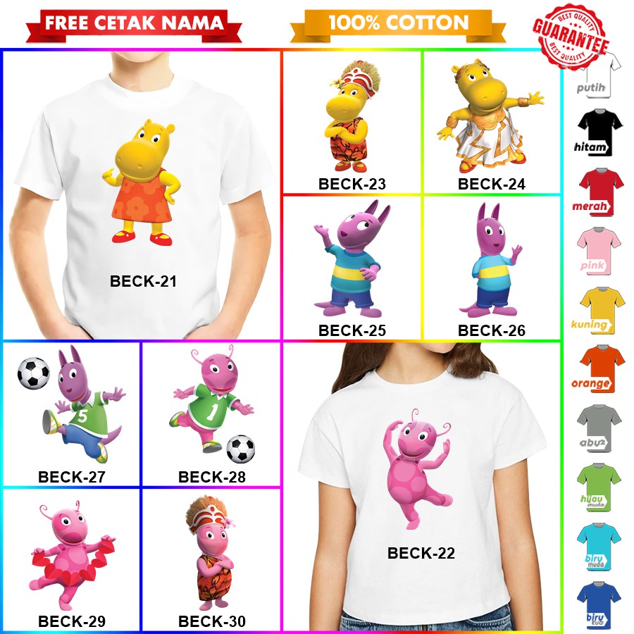 [FREE NAMA!!] Baju Kaos ANAK DAN DEWASA BAKYARDIGANS BANYAK MOTIF