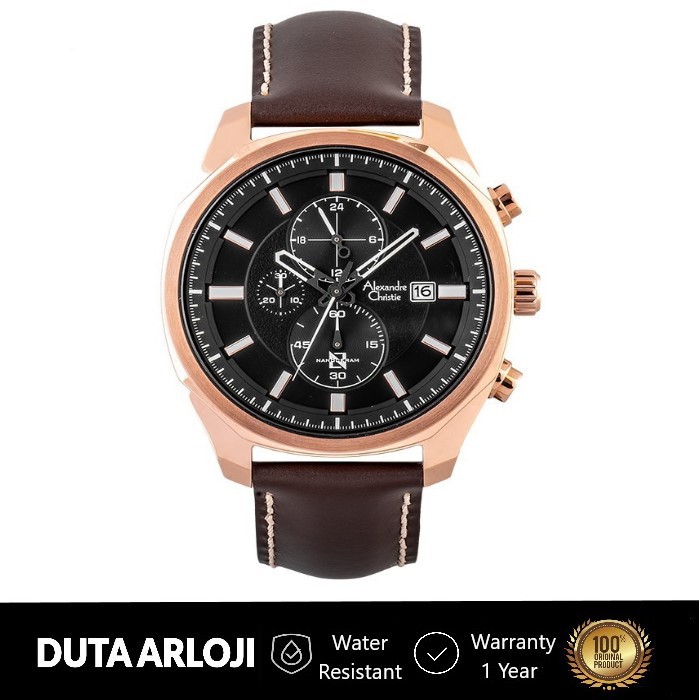 Alexandre Christie AC 6550 MC LRGBA Analog Men Leather