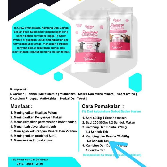 [Terlaris Today] Premix Sapi TS Grow Kualitas Terbaik Untuk Penggemukan Maupun Breeding