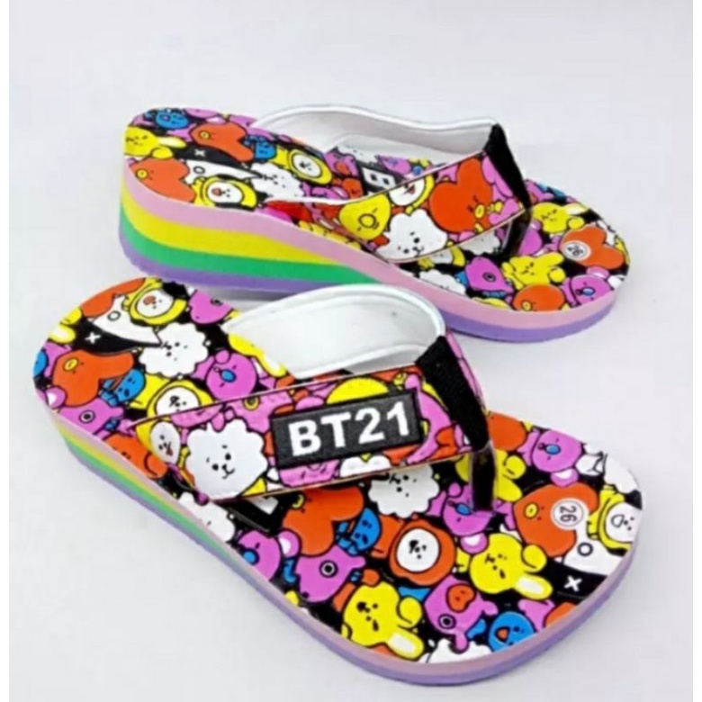 Arkn023 SandaL Wedges Anak BT21