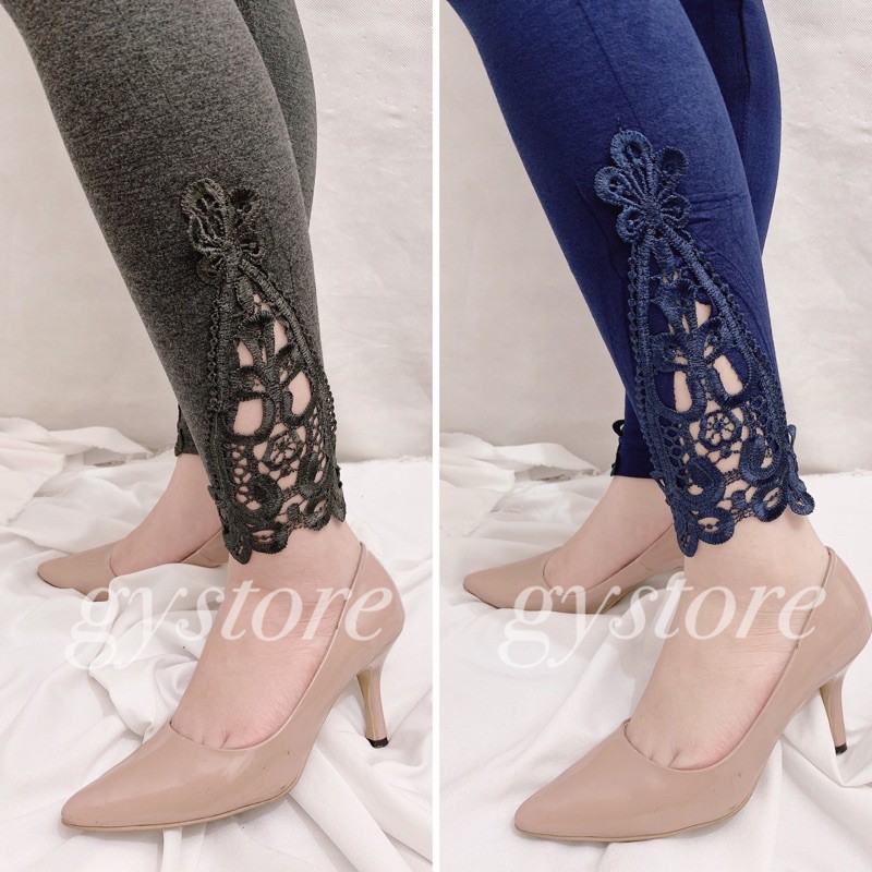 Legging Renda #24 Legging Tebal Import fit to S-XXL Celana Legging Wanita | Legging Jumbo | Legging Tebal