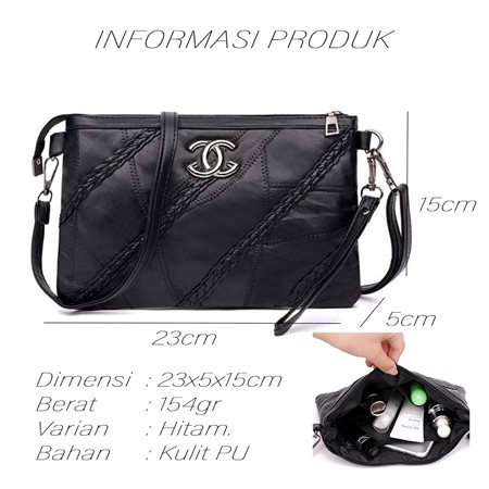 Satu7an T141 Tas Selempang Wanita Kepang Import Kulit halus Terbaru Clutch Bag Sling Grosir COD