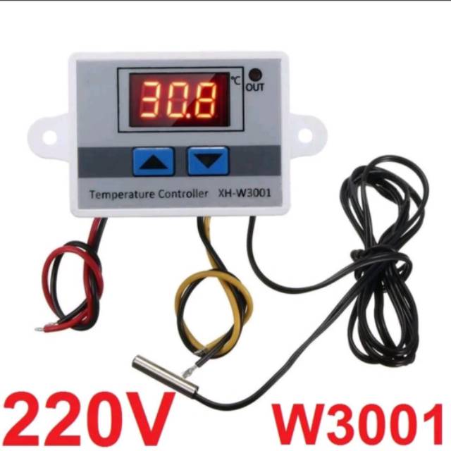 Thermostat Digital AC 220V XH W3001 termostat Alat pengatur suhu temperatur mesin tetas telur