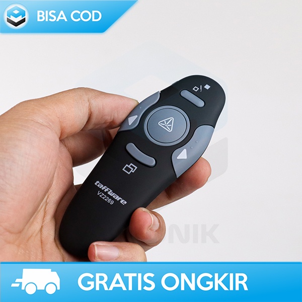 LASER POINTER TAFFWARE REMOTE PRESENTER 15 M WIRELESS BATERAI AAA K100