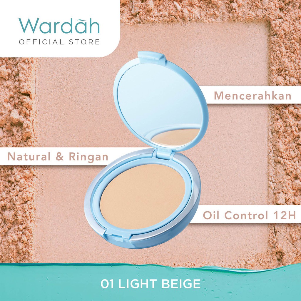 Wardah Lightening Powder Foundation Light Feel - Bedak Padat Yang Mencerahkan Dengan Hasil Natural