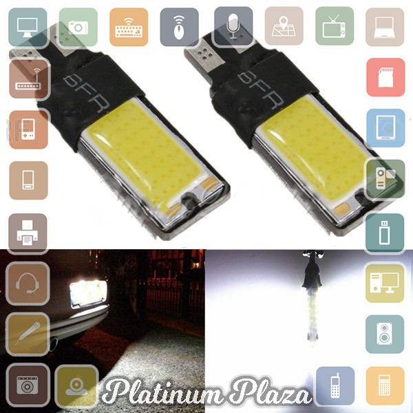 Lampu Parkir Mobil LED Canbus T10 194 501 W5W SMD COB 2PCS - White`60W6JE-