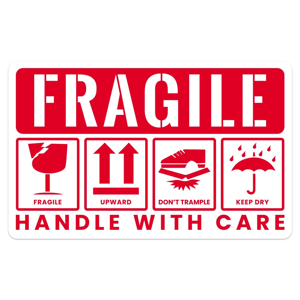 [50Pcs/Pack] Sticker Fragile Handle With Care / Stiker Label Pengiriman