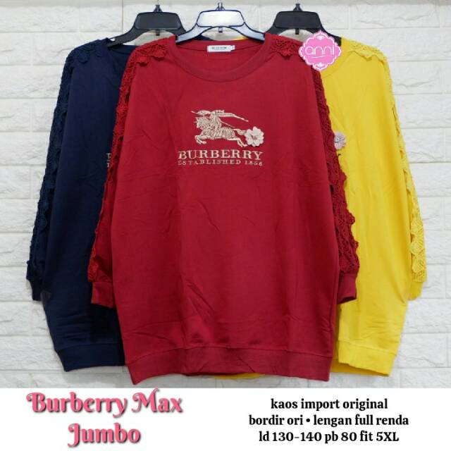 Kaos Burberry Max Jumbo Import