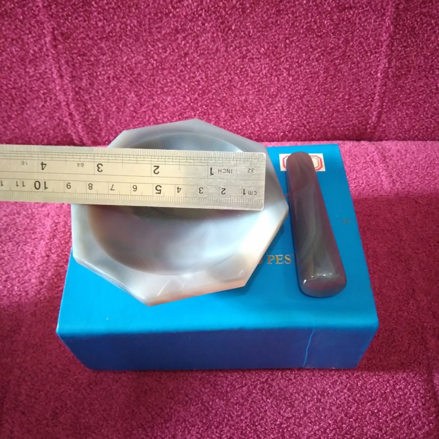 Agate Mortar and Pestle Diameter 8 cm