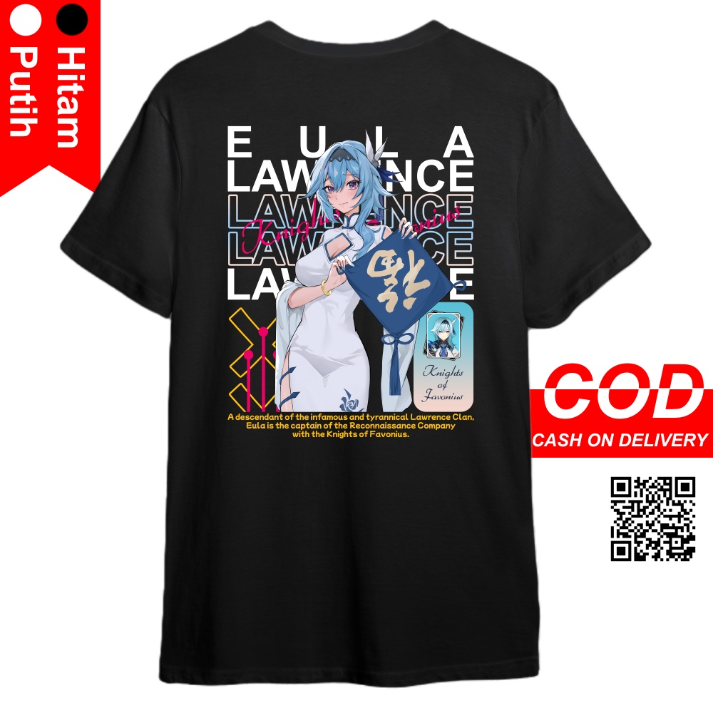 KAOS EULA GENSHIN IMPACT - KAOS DISTRO PRIA & WANITA KAOS ANIME & GAME GENSHIN IMPACT EULA LAWRENCE