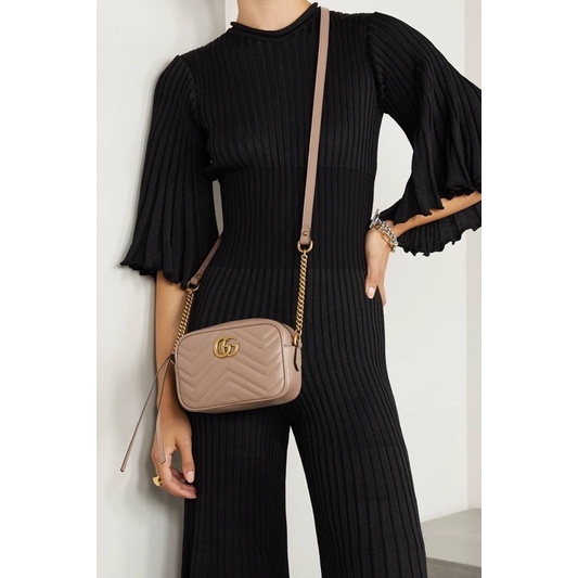 GU*CI GG Marmont Matelasse Mini Camera Bag