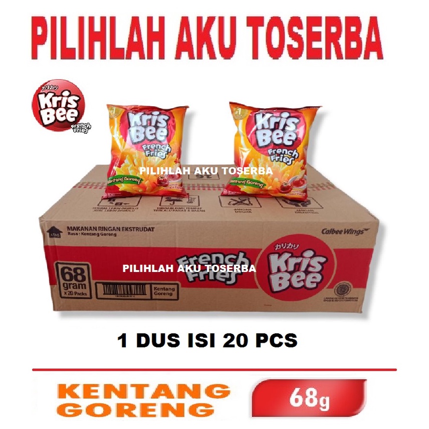 Krisbee French Fries / Kentang Goreng 68 gr - (HARGA 1 DUS ISI 20 PCS)