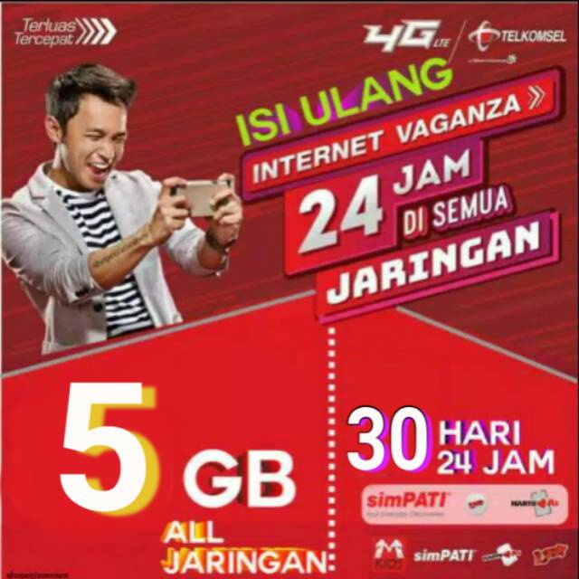 PAKET DATA 5GB TELKOMSEL 30 HARI 2GB FLASH + 3GB GAME