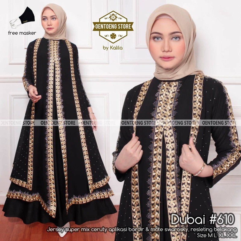 CUSTORE - MODIS GAMIS DUBAI #610 / DRESS BUSANA  / PAKAIAN WANITA KONDANGAN MURAH