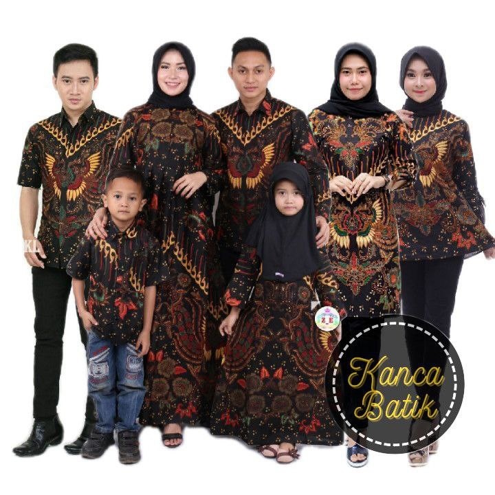 Promo Batik Couple Keluarga Sarimbit Sania Ruffle Batik Ori Ndoro Jowi Motif Kupu Kuning
