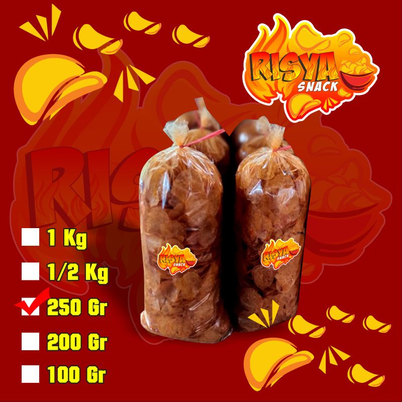 

Keripik kaca 250g/Kripik kaca pedas daun jeruk