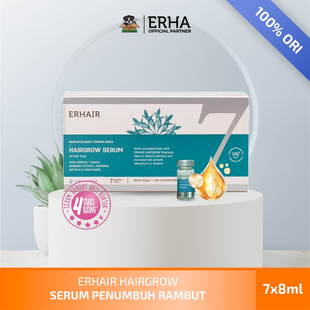 ERHAIR Hairgrow Serum 7 X 8 ML - Serum Penumbuh Rambut