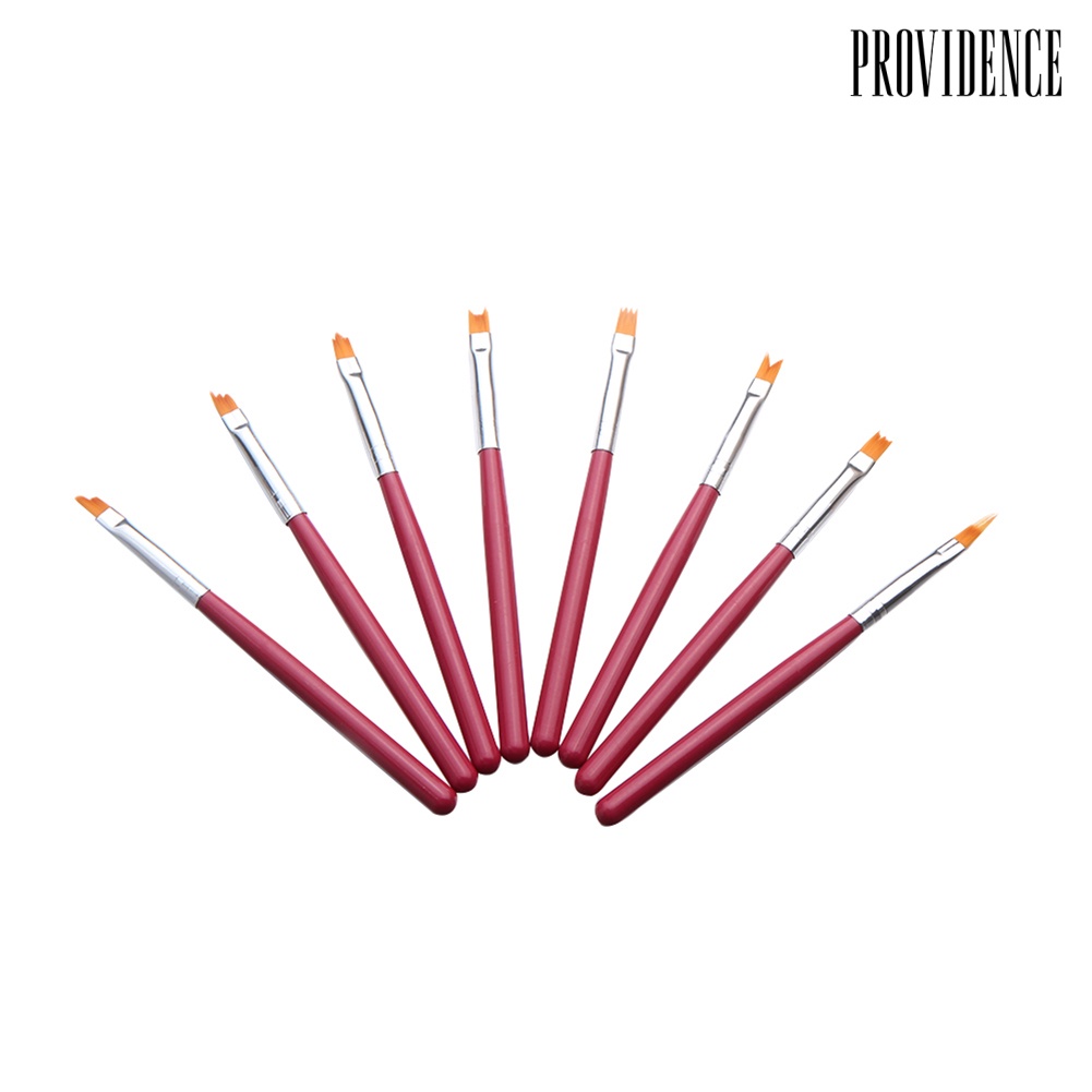 Providence 8Pcs Soft Bristle Plastic Nail Art Decoration DIY Pen UV Gel Painted Brushed Set