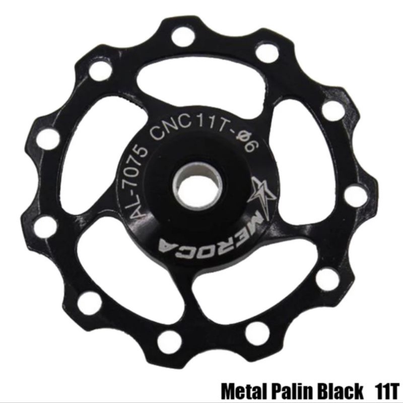 Meroca Pulley RD Bearing 11T Pulley RD Sepeda Hitam