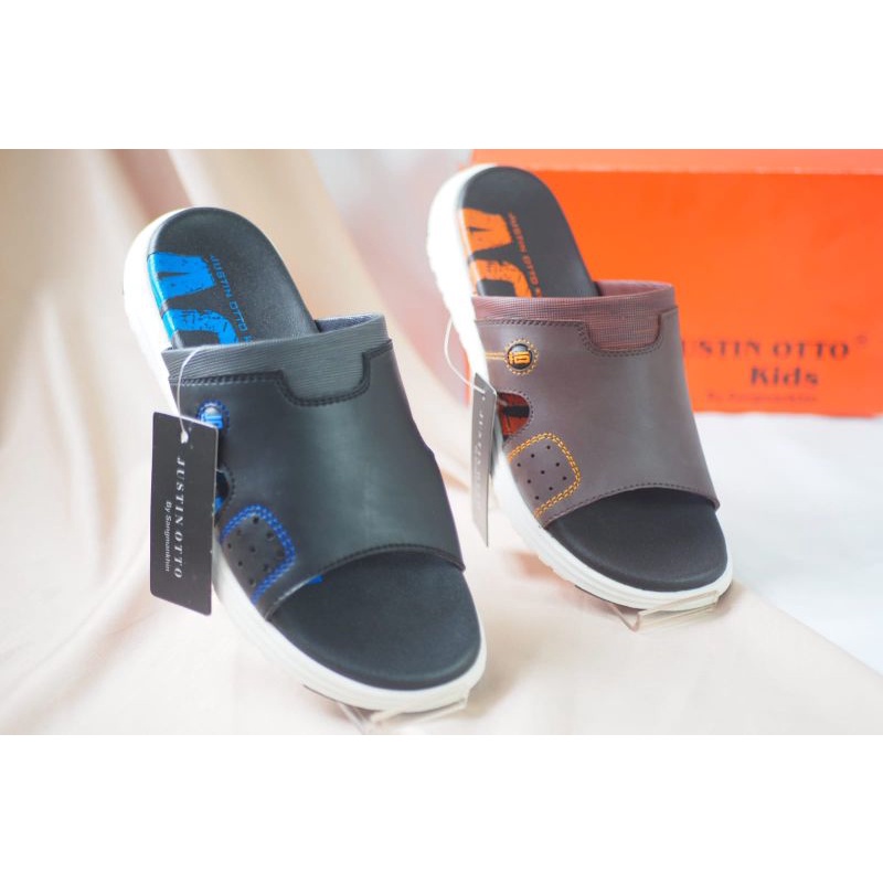 SENDAL ANAK LAKI LAKI KULIT ASLI JUSTIN OTTO ACTION04 TERBARU