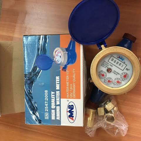 METERAN AIR PDAM BESI METERAN PAM BODY BESI WATER METER 1/2 BESI SNI STANDART PDAM
