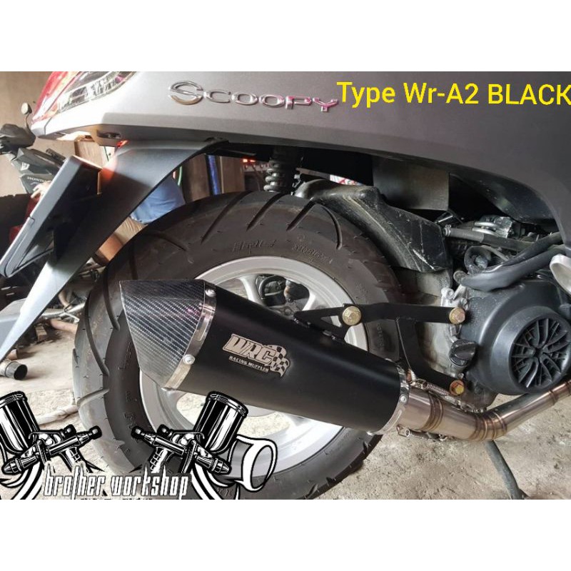 Knalpot WRC type WR-A2 Black Beat Scoopy Vario110Led