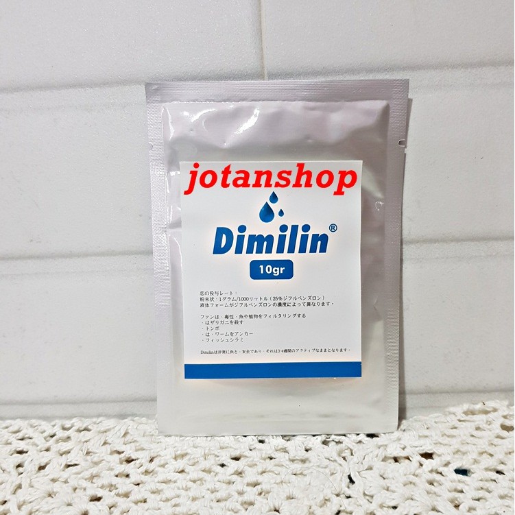 Original Dimilin 10gr 10 Gr Obat Anti Kutu Jarum Parasit Ikan Hias Koi Koki import