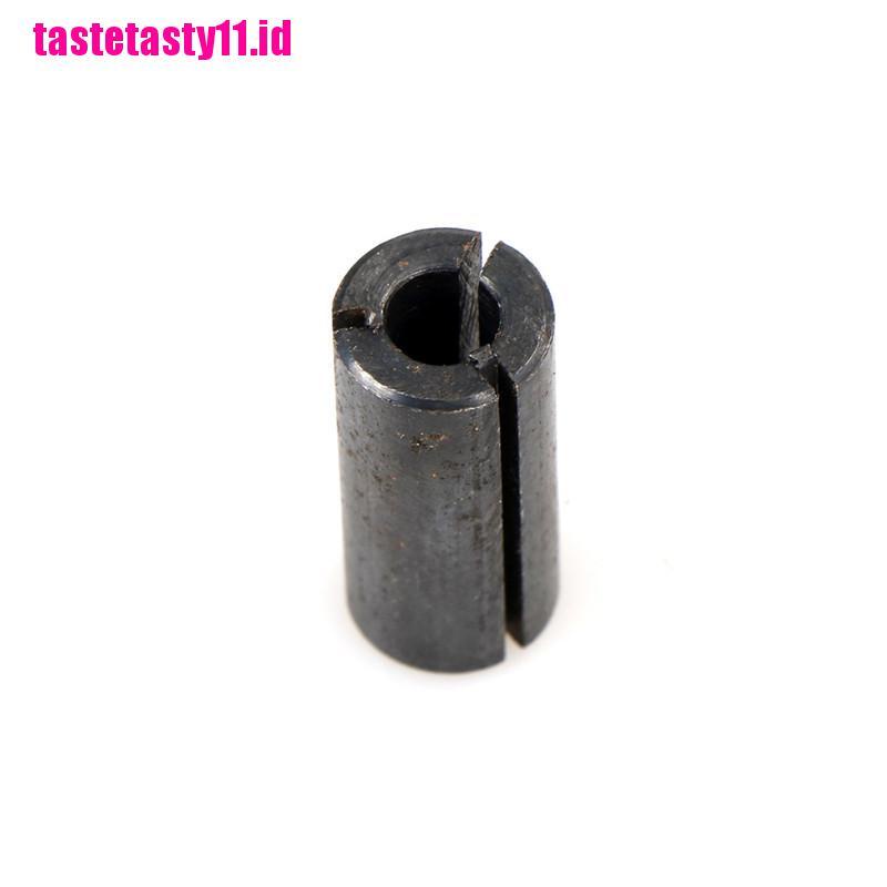 (TTID) Router Collet Reduction Bahan Carbon Steel Warna Hitam Ukuran 1 / 2 &quot;Ke 1 / 4&quot;