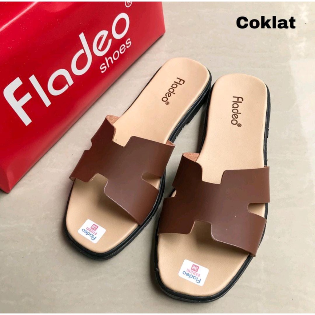 sandal fladeo / sandal slop / sandal H / sandal santai / sandal cantik / sandal lucu / sandal teplek / sandal wanita