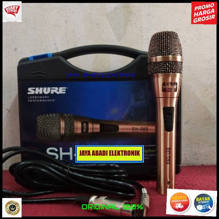 G556 SHURE MIC KABEL MIK CABLE MIKROPHONE MICROPHONE VOKAL VOCAL KARAOKE AUDIO MUSIK MUSIC SOUND DJ PANGGUNG STUDIO PIDATO CERAMAH ACARA MEETING KAMERA SUPER CARDIOID DYNAMIC PROFESIONAL PRO MICROPHONES LEGENDARY PERFORMANCE PREMIUM BONUS KOPER BOX