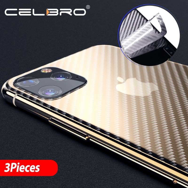 Back Skin Carbon 3D iPhone Ip 11 / 11 Pro Garskin Karbon Fiber Sticker Anti Gores Belakang Premium