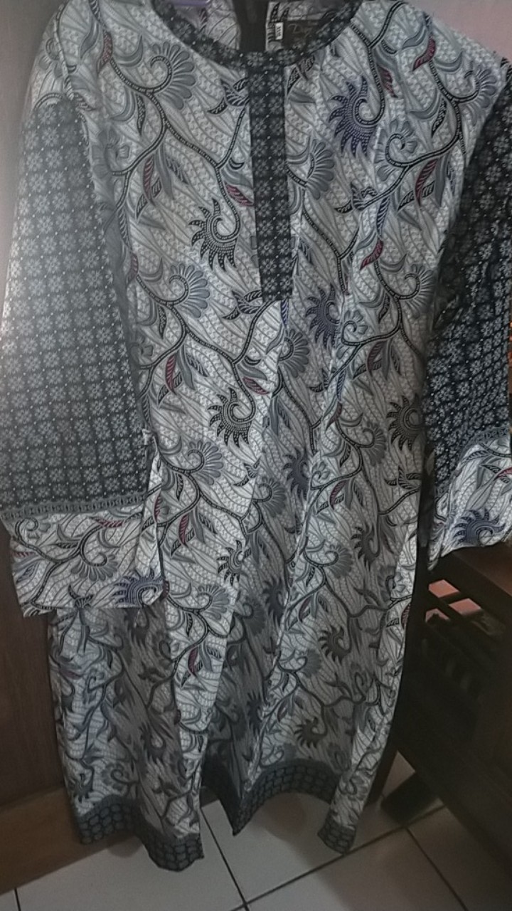 Dress Batik Tunik Renata Lengan Serut Kain Mataram Primisima