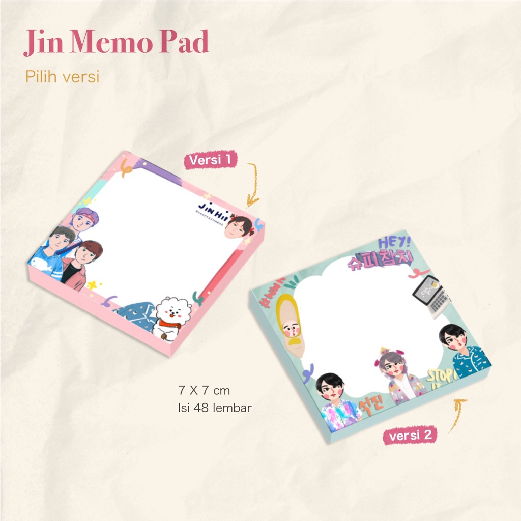 

BTS JIN Birthday Memopad