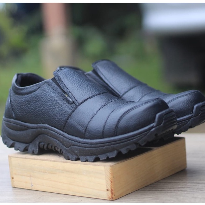 ENOZ X CIRRO - SEPATU SLOP SAFETY LOW BOOT KULIT ASLI ORIGINAL SEPATU UJUNG BESI KASUAL TRACKING TOURING ADVENTURE MOTOR COWO ORI