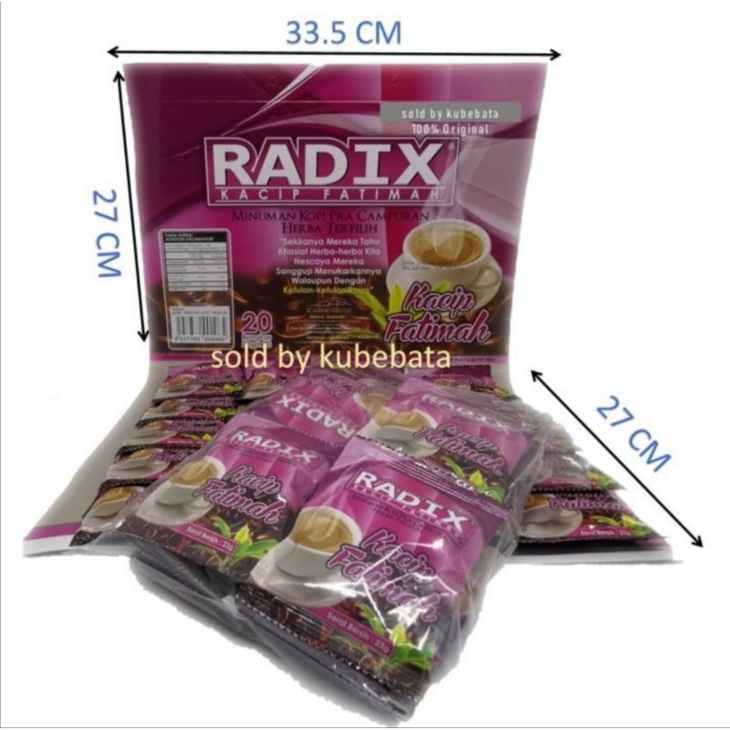 

Paket 1Kg isi 50 sachets RADIX KACIP FATIMAH impor Malaysia Original