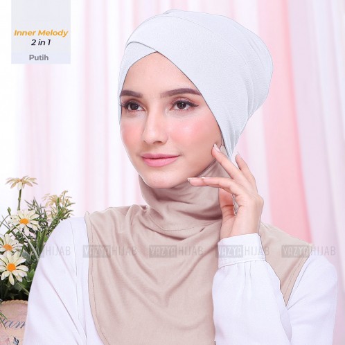 (Beli 1 Gratis 1) Daleman Kerudung Hijab Wanita Muslimah Kekinian Model 2in1 Bahan Kain Jersey Stell