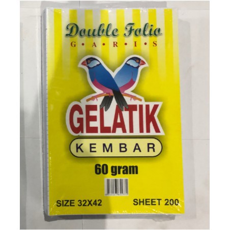 

Kertas Double Folio Gelatik Kembar Bergaris isi 200 lembar