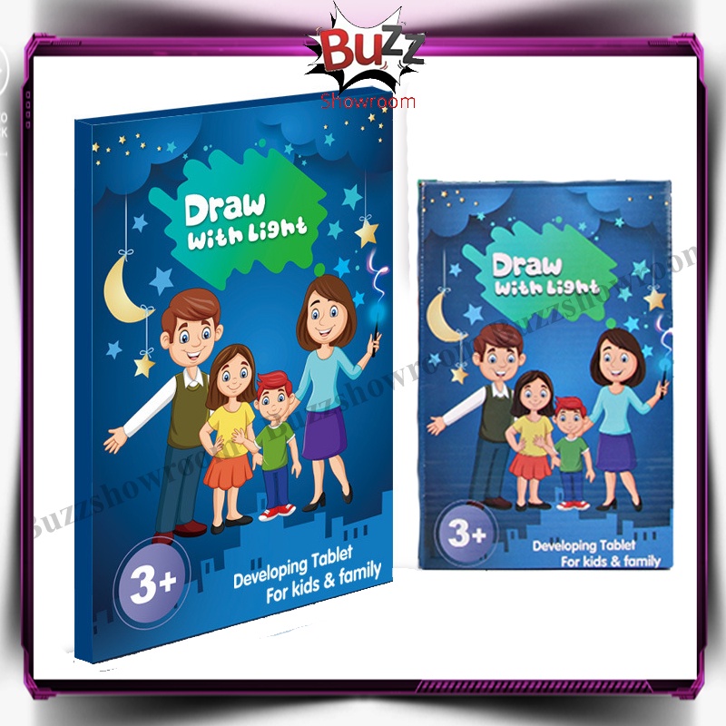 Draw With Light Magic Drawing Pad Mainan Papan Tulis Belajar Anak