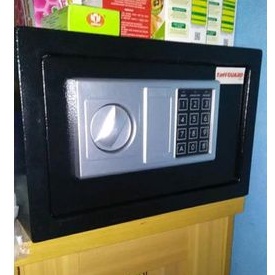 Taff Taffguard Brankas Mini Electric Password Safe Deposit Box 4.6L - 17E / Berangkas Uang Emas Perhiasan Permata Duit Perak Barang Berharga / Tempat Penyimpanan Uang Berkas Electric Brankas Mini Baja Tahan Api Tanam Tembok Murah Original Asli GS8