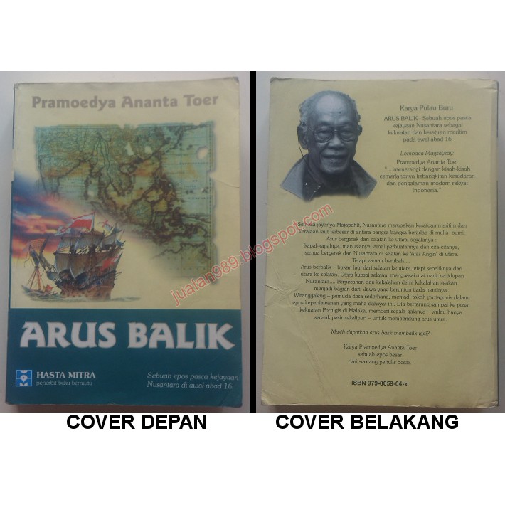 ARUS BALIK PRAMOEDYA ANANTA TOER 2002 ORIGINAL