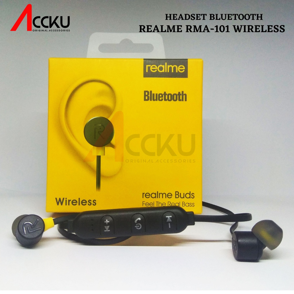 HEADSET BLUETOOTH REALME RMA-101 HANDSFREE REALME BUDS RMA101 WIRELESS HANDSFREE REALME