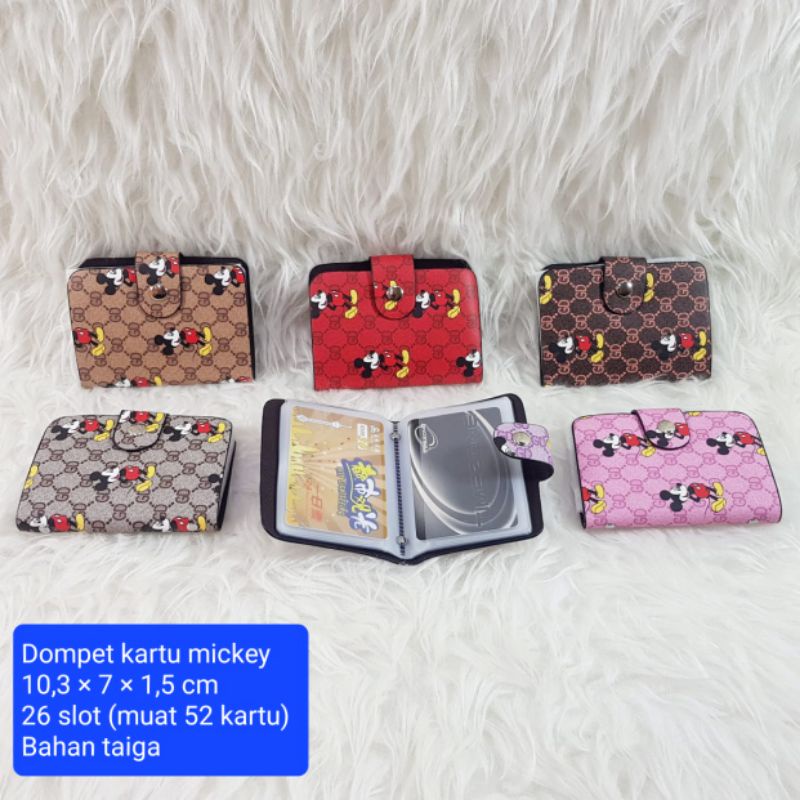 dompet kartu mickey mouse disney kartun cartoon motif mewah card holder organizer hbo hpo wallet dom