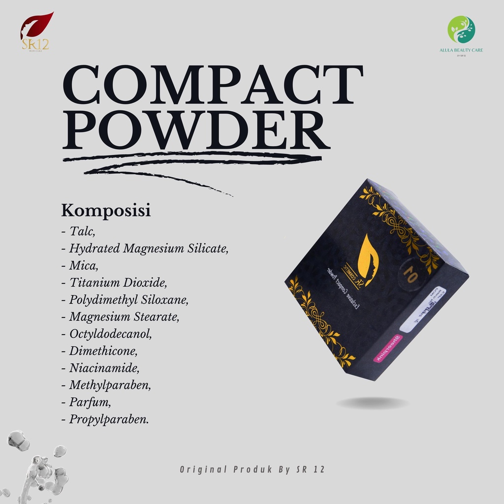 Compact Powder Exclusive Bedak Dasar Natural Sheerpink Wanita Anti Flek Hitam Tahan Sinar Uv Original Premium 14 Gram-1